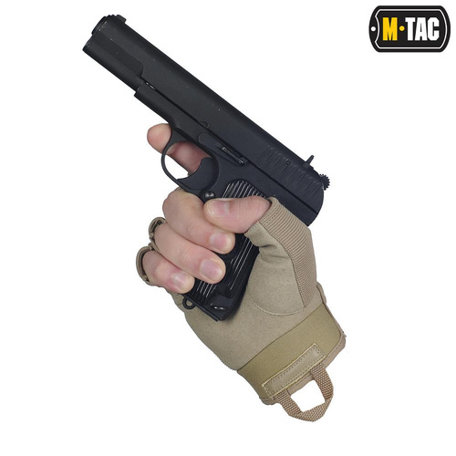 Bekleidung - M-Tac - Assault Tactical Mk.3 Fingerlose Handschuhe - Khaki - 90213004 - Taktisch Handschuhe