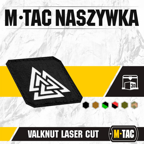 M-Tac - Lasergeschnittenes Valknut Quadrat Patch - Schwarz - 51162299 - Andere