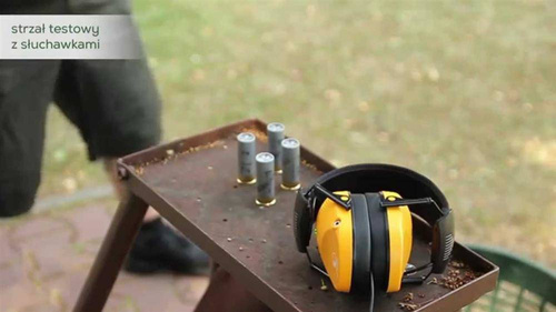 RealHunter - Set aus Active PRO Gehörschützern und Schutzbrille - Orange - Aktive Kopfhörer