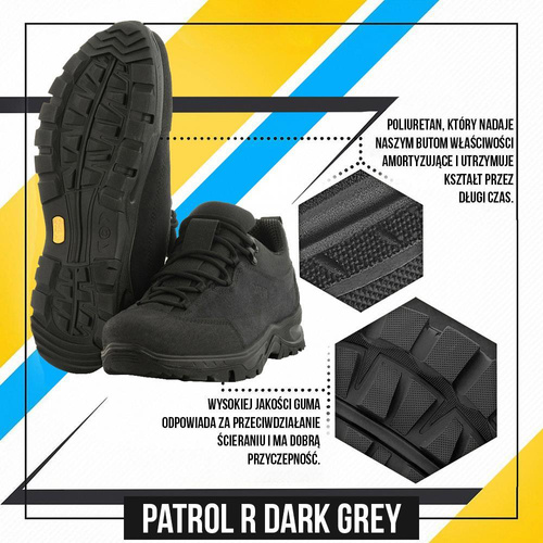 M-Tac - Patrol R Taktische Stiefel - Leder - Dark Grey - 30203912 - Militärstiefel - Bekleidung