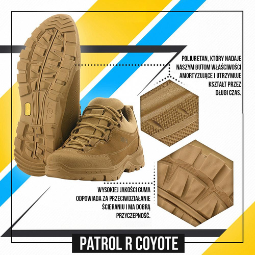 Militärstiefel - M-Tac - Patrol R Taktische Stiefel - Leder - Coyote - 30203905