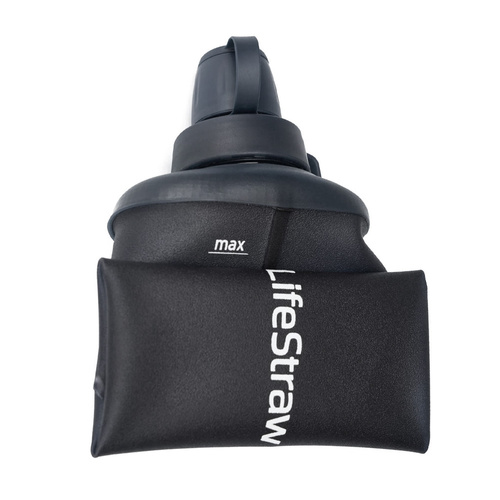 LifeStraw - Peak Squeeze Bottle Faltflasche - 0,65 L - Dark Mountain Gray - Wasseraufbereitung - Outdoor