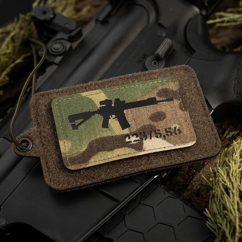 Verschiedenes - M-Tac - AR-15 223/5.56 Lasergeschnittener Aufnäher - Multicam/Schwarz - 51111802 - Morale Patch