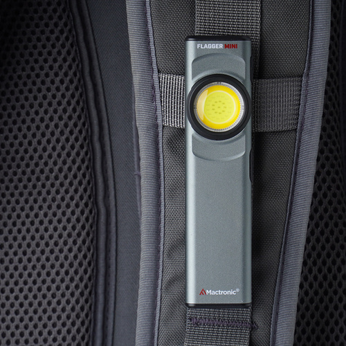 LED-Taschenlampen - Mactronic - Winkeltaschenlampe Flagger Mini - 500lm - 3.7V 450mAh Akku - USB-C - Magnet - Grau - PHH0134