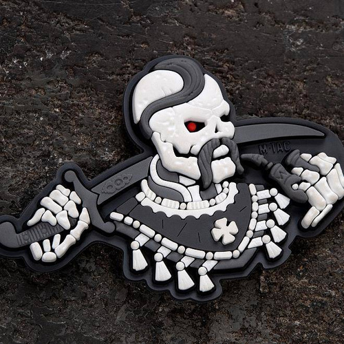 M-Tac - Never Die Again 3D Patch - Grau/Weiß - 51160113 - 3D PVC Morale Patches - Verschiedenes