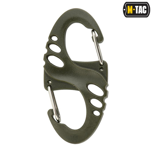 Kunststoffkarabiner - M-Tac - Doppelkarabiner S-Haken - Olive - MTC-SHKCRBNR-OD
