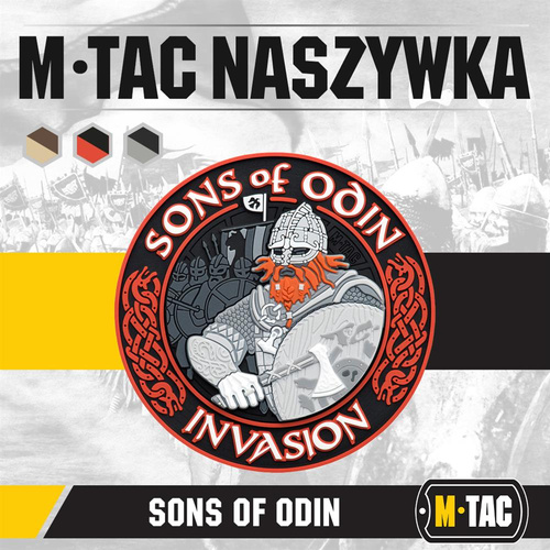 3D PVC Morale Patches - M-Tac - 3D PVC Aufnäher Sons of Odin - Schwarz/Rot - 51137233