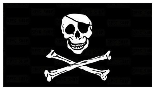 FOSTEX - Piratenflagge - 90x150 cm - 447200-166 - Flaggen