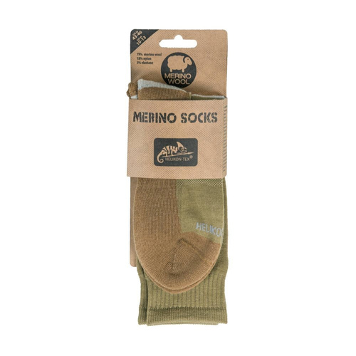 Trekkingsocken - Helikon - Merino Socken - Olivgrün / Coyote - SK-MSC-MW-0211A