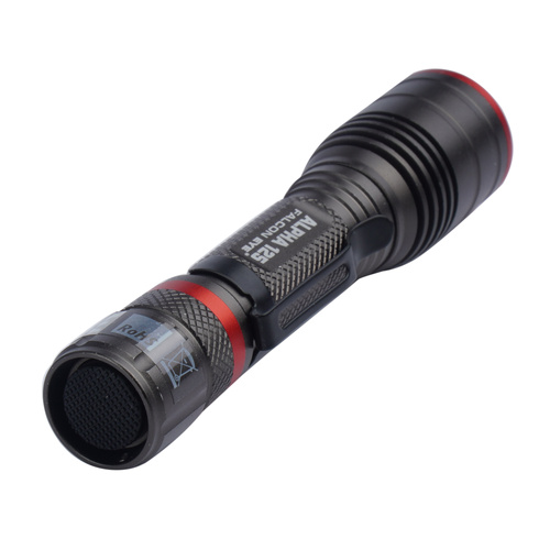 Outdoor - Falcon Eye - Hand-Taschenlampe Alpha 125 - Blitzlicht - Fokus - 125 lm - Schwarz - FHH0120 - LED-Taschenlampen