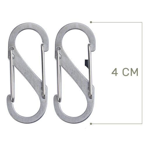 Nite Ize - S-Biner #1 - Edelstahl - 2er-Pack - SB1-2PK-11 - Stahlkarabiner