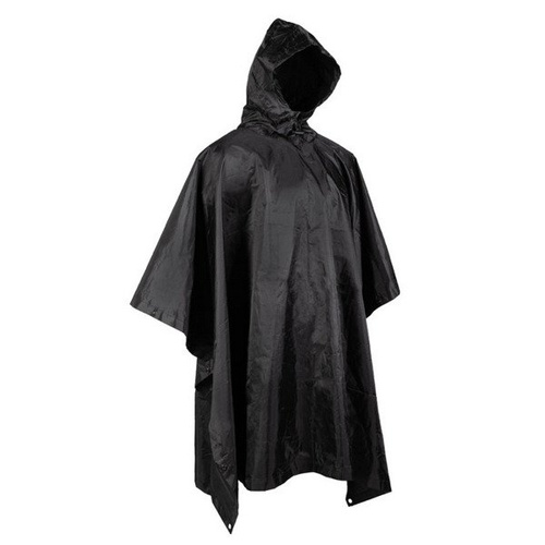 Mil-Tec - Poncho Basic - Ripstop - Schwarz - 10628002 - Ponchos - Regenumhänge