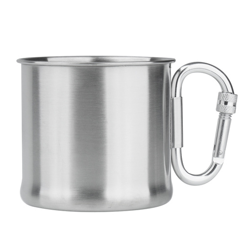Besteck & Geschirr - Mil-Tec - Reisebecher mit Karabiner - 500 ml - Stahl - 14607900