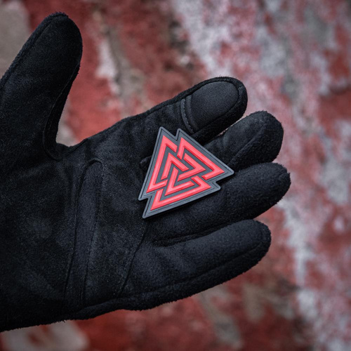 Verschiedenes - M-Tac - 3D PVC Patch Valknut - Rot / Schwarz - 51163233 - Patches