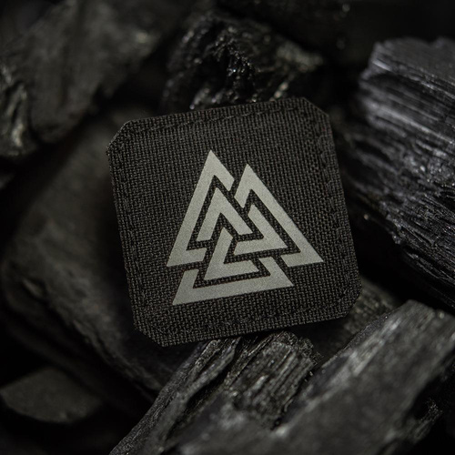 Andere - M-Tac - Lasergeschnittenes Valknut Quadrat Patch - Schwarz / Grau - 51162211