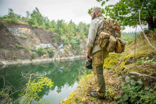 Cargohosen - Helikon - Hybrid Outback Pants® Hose - DuraCanvas® - Crimson Sky / Black - SP-HOP-DC-8301A