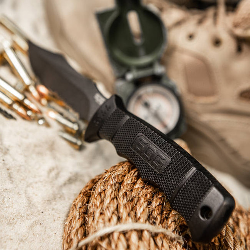 Messer - SOG - Taktisches Messer SEAL Pup - Kydexscheide - Schwarz - M37K