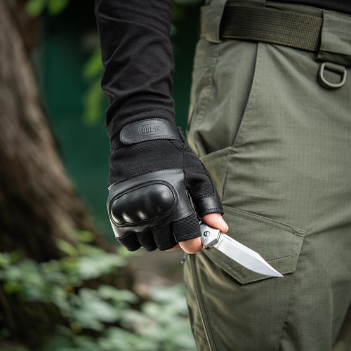 M-Tac - Assault Tactical Mk.4 Fingerlose Handschuhe - Schwarz - 90214002 - Taktisch Handschuhe - Bekleidung