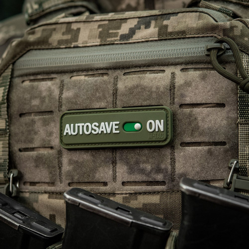M-Tac - Moral Patch Autosave PVC - 3D - Olive - 51116701 - 3D PVC Morale Patches
