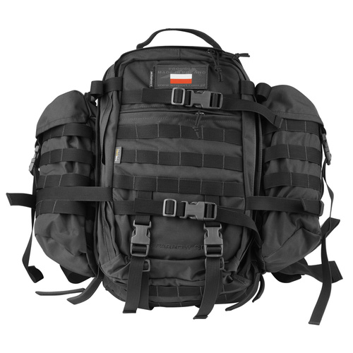 Militärrucksäcke - WISPORT - Sparrow 30 II Rucksack mit zwei Seitentaschen - 30 + 10 l - Schwarz
