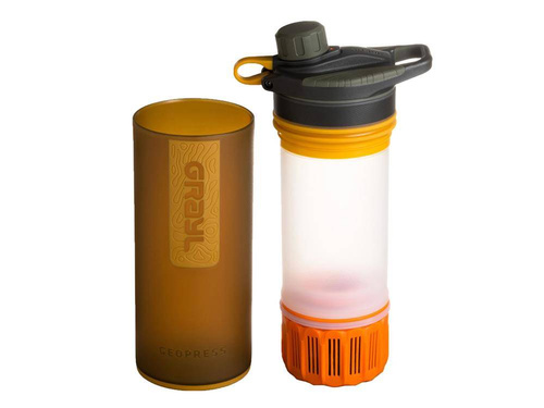 Wasserbehälter & Feldflaschen - Grayl - GeoPress Wasserfilterflasche - 710 ml - Bernstein - 400-AMB