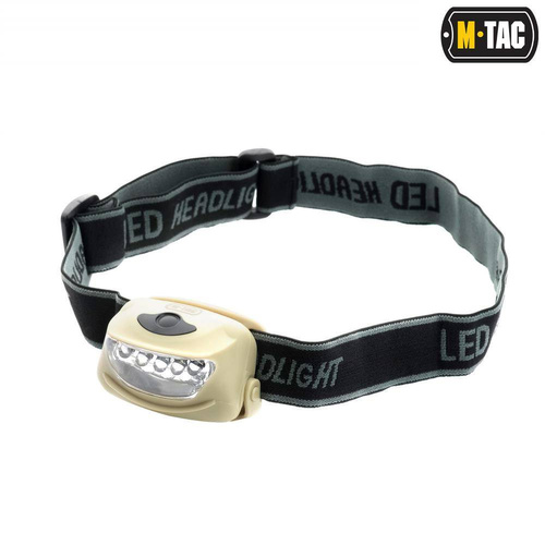 M-Tac - Kopf-Taschenlampe LED 4+1 - 18 lm - AAA - Khaki - MTC-HL-022-KH - LED-Taschenlampen