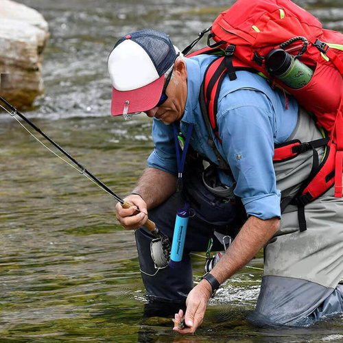Wasseraufbereitung - Membrane Solutions - Wasserfilter-Strohhalm I - Blau - OESF036