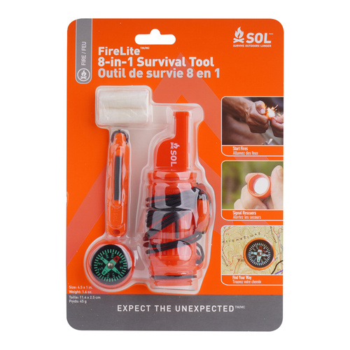 SOL - Survival Einstellenet 8 in 1 FireLite - 0140-1254 - Überlebenspakete - Outdoor