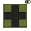 M-Tac - Medic Cross Square 3D PVC Patch - Schwarz/Olive - 51124102