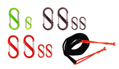 Kunststoffkarabiner - Nite Ize - GearLine Organisationssystem - 10 S-Biners - 122 cm - GLN4-M1-R8