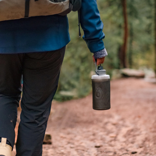 Wasserbehälter & Feldflaschen - HydraPak - Weiche Wasserflasche Flux - TPU - 1500 ml - Mammoth Grey - GF425M