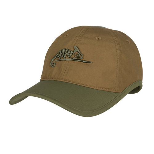 Helikon - Baseballkappe Logo Cap - PolyCotton Ripstop - Coyote / Olive Green - CZ-LGC-PR-1102A - Caps & Feldmützen