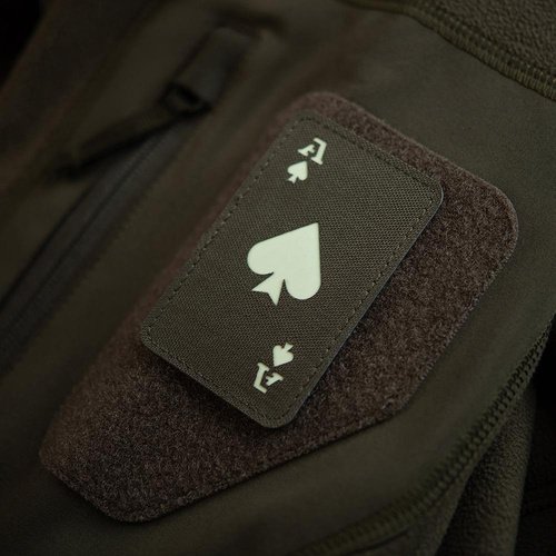 Verschiedenes - M-Tac - Militär-Patch Ace of Spades - Cordura 500D - Ranger Green / Fluoreszierend - 51109239 - Morale Patch