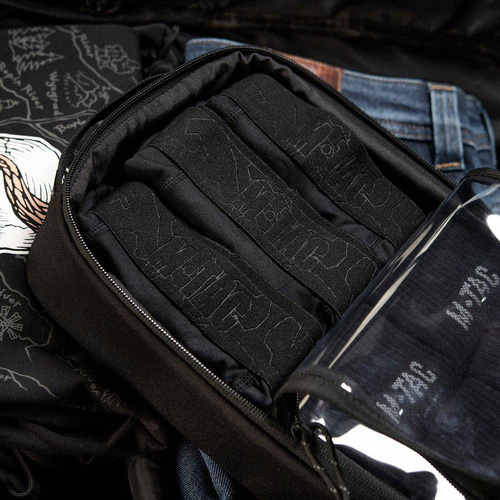 M-Tac - Elite Kleiner Transparenter Organizer - 22 x 14 cm - Schwarz - 10147002-S - Seitentaschen & Organizer