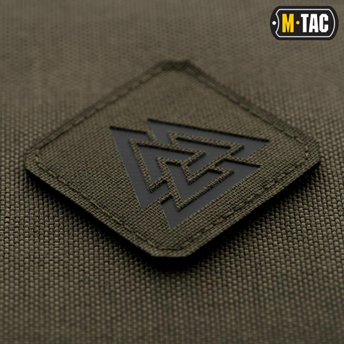 Andere - M-Tac - Lasergeschnittenes Valknut Quadrat Patch - Schwarz / Ranger Green - 51162232