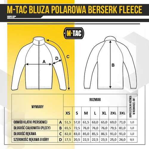 Fleece-Sweatshirts - M-Tac - Militär-Fleece Berserk - Schwarz - 20487002