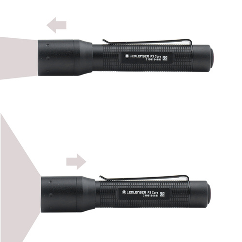 Ledlenser - LED-Taschenlampe P3 Core - 90 lm - Fokussierbar - Schwarz - 502597 - LED-Taschenlampen - Outdoor