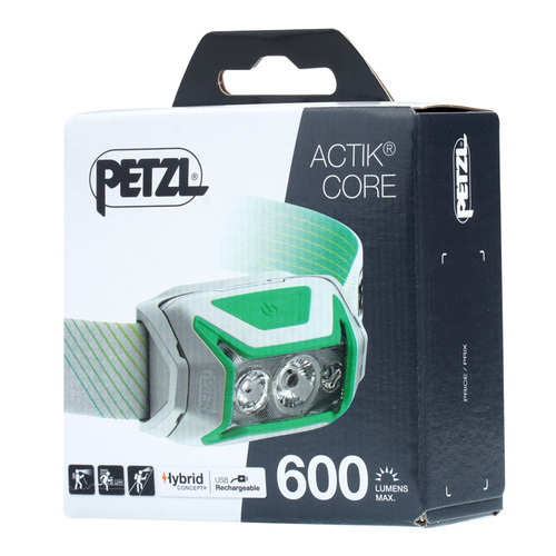 Petzl - Actik Core Wiederaufladbare LED-Kopflampe - 600 lm - Grün - E065AA02 - LED-Taschenlampen