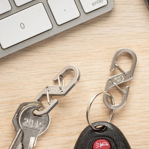 Outdoor - Nite Ize - Doppelkarabinerhaken der Z-Serie - 2 Stück - Stahl - Silber - ZS1-11-2R6 - Stahlkarabiner