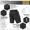 M-Tac - Taktische Shorts Rubicon Flex - 4-Way Stretch - YKK - Schwarz - 20070002
