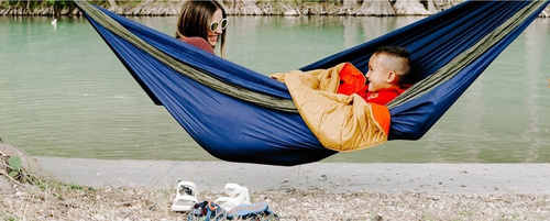 Hängematten & Zelte - ENO - SingleNest® Hängematte - Khaki / Maroon - SH025