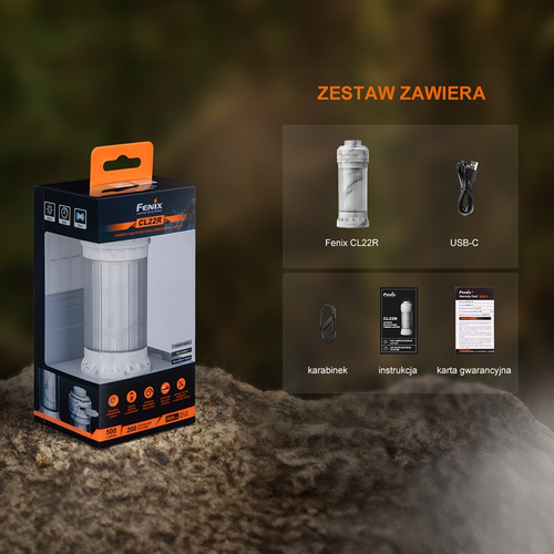 Fenix - CL22R Camping-Taschenlampe - 500 lm - Schwarz - CL22R polar night bl - LED-Taschenlampen