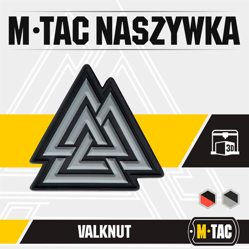 M-Tac - 3D PVC Patch Valknut - Schwarz / Grau - 51163211 - 3D PVC Morale Patches - Verschiedenes