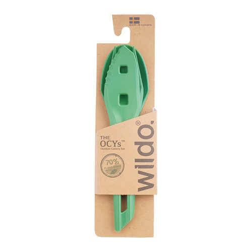 Wildo - The OCYs™ Reisebesteck-Set - Gabel / Messer / Löffel - Grün - 3201 - Touristenbesteck - Outdoor