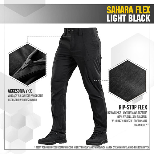 Cargohosen - M-Tac - Taktische Hose Sahara Flex Lite - Schwarz - 20064002