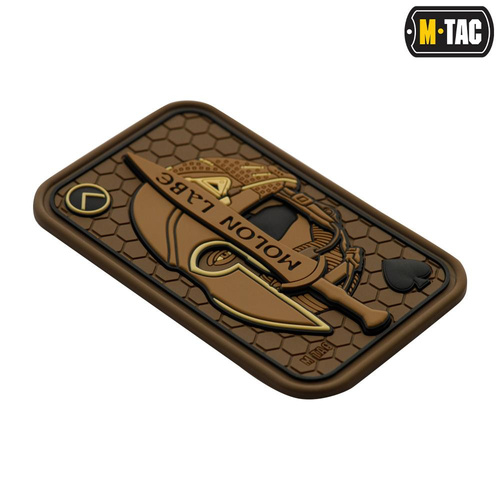 3D PVC Morale Patches - M-Tac - Moralabzeichen - Molon Labe Ace Jacquard - Coyote / PVC - 51127005