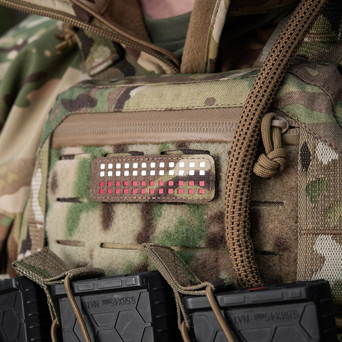 Flaggen - M-Tac - Polnischer Flaggenaufnäher - Fluoreszierend - Pixel - Laserschnitt - Rot / MultiCam / Weiß - 51005108