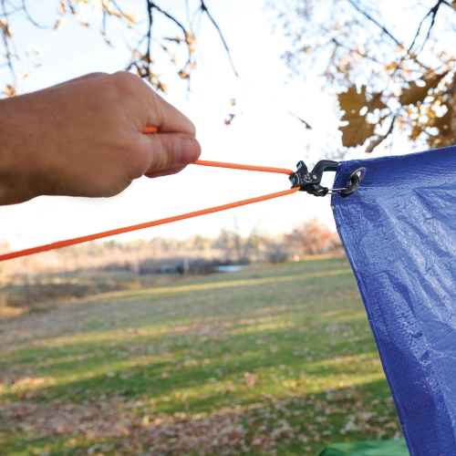 Outdoor - Nite Ize - Seilspanner CamJam mit SlideLock - Aluminium - Groß - Schwarz - CJSLL-01-R3 - Stahlkarabiner