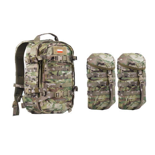 Militärrucksäcke - WISPORT - Sparrow 20 II Rucksack mit zwei Seitentaschen - 20 + 10 l - Multicam