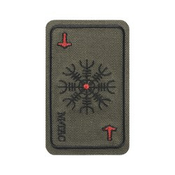 M-Tac - Gesticktes Moralabzeichen Karte Helm des Terrors - Ranger Grün - 51392023